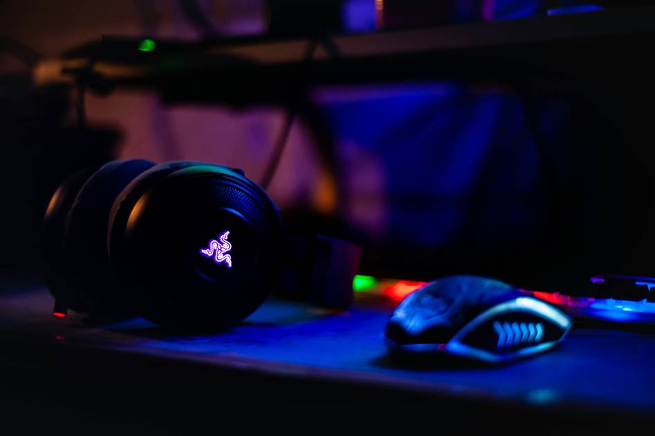 Minimal VR controller on neutral desk with soft lighting